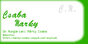 csaba marky business card